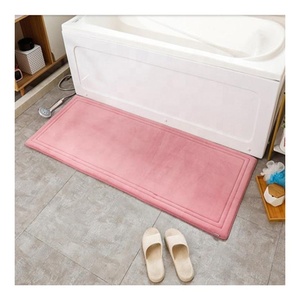 Alfombra antideslizante de microfibra para <span class=keywords><strong>baño</strong></span>, alfombrilla de espuma viscoelástica suave y gruesa, antideslizante, absorbente de agua para ducha - Product Image 1