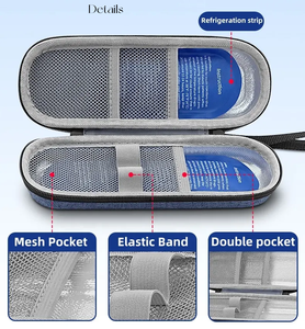 Túi giữ lạnh insulin di động chống thấm nước bằng chất liệu <span class=keywords><strong>EVA</strong></span> cứng, hộp đựng bút tiêm insulin, túi du lịch dành cho người tiểu đường, túi giữ lạnh insulin IC-008 20*7*5CM - Product Image 5