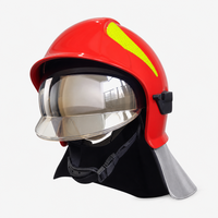 Casque de pompier professionnel résistant à la chaleur, casque de sécurité pour pompiers avec visière, lunettes de protection et protection du cou, fabrication OEM