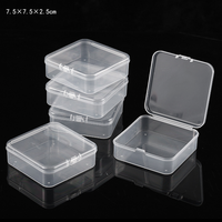 Boîte de rangement rectangulaire en plastique transparent, recyclable, mini boîte à bonbons pour le stockage de petits produits, pour gâteaux, bonbons, vis, emballage