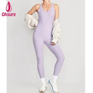 Tute da Yoga per donna personalizzate allenamento tuta intera tuta sportiva tuta senza maniche Activewear per donna