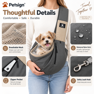 Petsign - Bolsa de Transporte <span class=keywords><strong>para</strong></span> Mascotas de Nailon, Impermeable, Tipo Bandolera, con Abertura de Malla Ajustable, Logotipo Personalizado OEM, <span class=keywords><strong>para</strong></span> Mascotas Pequeñas - Product Image 5