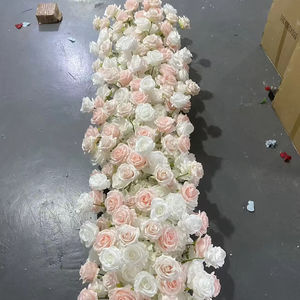 Chemin de table en soie M-FR137, nouveau design, pour mariage, allée de cérémonie, fleurs artificielles, décoration d'événements. - Product Image 1