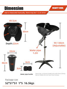 Nouveau modèle 2026 – Bac à shampoing portable moderne en plastique pour salon de coiffure, idéal pour les spas et le lavage des cheveux - Product Image 5