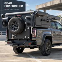 Camping-car en aluminium pour camion, prêt pour les voyages tout-terrain |   Coque légère et pliable pour pick-up Tacoma, F150, Hilux et Ranger