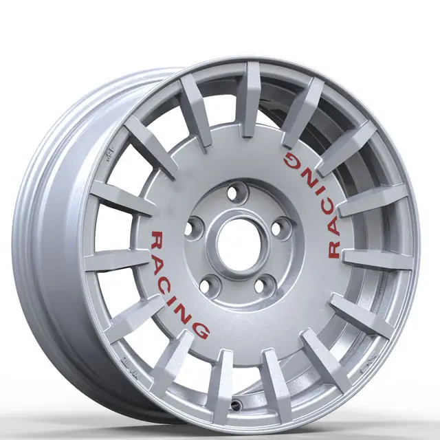 Hete Verkoop 4 5 Lugs Lichtmetalen Velgen 15 16 Inch 4*100 ~ 114.3 5*100 ~ 114.3 Voor Oz Racen Wit Rood Detail Pistool Metaal Grey Sh