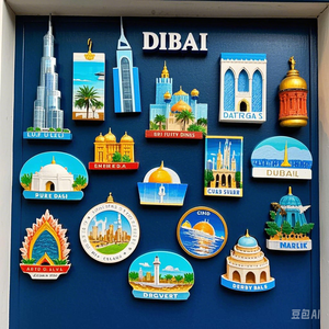 Différentes formes d'usine personnalisées <span class=keywords><strong>Abu</strong></span> <span class=keywords><strong>Dhabi</strong></span> métal alliage de zinc métal souvenir 3d métal impression réfrigérateur aimants pour réfrigérateur - Product Image 6