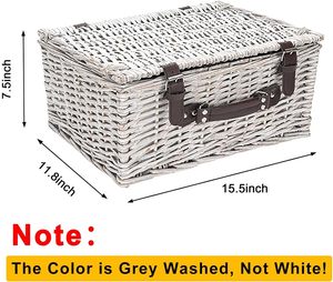 JY piccolo a buon mercato ovale rotondo coperchio in legno Bkanket Custom cesto Mini Set 4 persona <span class=keywords><strong>vimini</strong></span> cesto da Picnic <span class=keywords><strong>per</strong></span> Picnic cremagliera del vino Rattan - Product Image 4