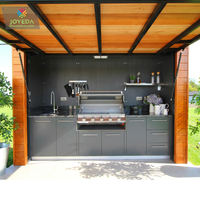 Cuisine extérieure personnalisée JOYEDA avec réfrigérateur et évier intégrés pour rangement de garage
