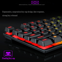 Keyboard dan Mouse Gaming MOQ Rendah Gratis, PC Gaming LED USB Logo Kustom, Aksesoris Komputer Standar Stok Kabel Ultra Tipis