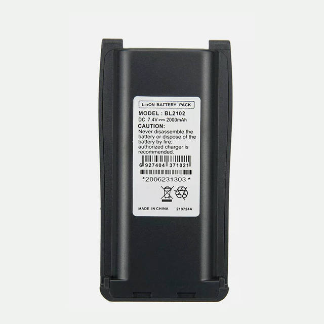 Walkie Talkie 2000mAh Li-ion Battery BL2102 HYT TC-700 Series TC-700U/TC-700P/TC-780/TC-780M Two Way Radio 7.4V Black