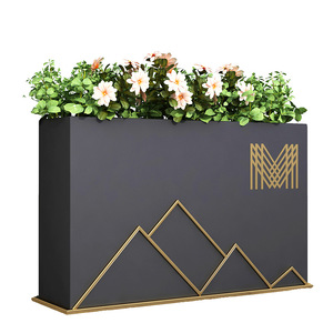 Biểu Tượng Tùy Chỉnh Khách Sạn Sân Trồng Lớn Ngoài Trời Hình Chữ Nhật Thép Không Gỉ Vườn Chậu Trồng - Product Image 3