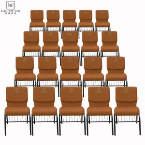 Sillas de Iglesia apilables al por mayor en Kenia, asientos de púlpito de iglesia con marco metálico, sillas de teatro Pastor para auditorios - Product Image 1