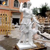Statue de Diana en marbre de style grec classique sculptée à la main grandeur nature MILY, sculpture d'Artemis de Rome à vendre