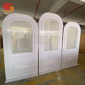 ฉากหลังงานแต่งงานอะคริลิคแบบโค้งครึ่งวงกลม ดีไซน์ใหม่ สวยหรู ผลิตจาก PVC สำหรับตกแต่งเวที - Product Image 3