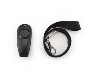 Многофункциональный (2-в-1) пластиковый кликер и свисток для дрессировки собак PETRICH FS-XP-319 с черным шнурком, простой современный дизайн - Product Image 5