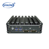 Fanless core i5 7360U 2.5G LAN TPM 2.0 linux boîtier intégré compact PC pour application d'affichage numérique et kiosque