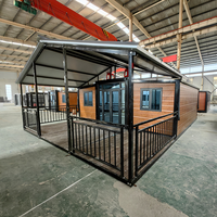 Maison conteneur préfabriquée extensible à double capsule de 20 pieds / 40 pieds avec salle de bain et cuisine pour habitation résidentielle