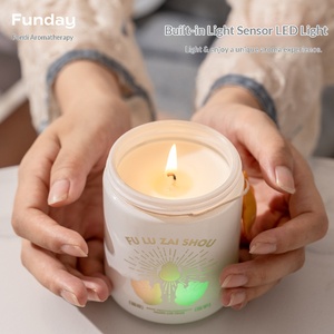 Bougie LED en cire de soja parfumée aux plantes en pot pour la prospérité, l'amour, la carrière, la santé, la créativité, un cadeau porte-bonheur, une bougie d'aromathérapie - Product Image 3