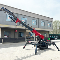 Tonlita CE EPA EURO 5 Grue Araignée Électrique Machine de Levage Portable Chenillée 3 Tonnes, Mini Grue Araignée 2t 3t 5t 8t