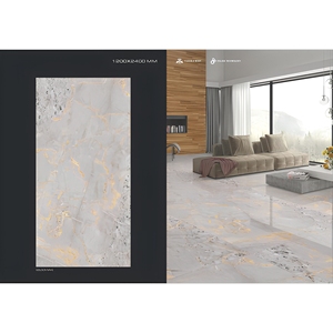 Sintered Stone Slab Tiles 1200x2400mm Portoro Black For Luxury <b>Wardrobe</b> And Modern Interior Flooring - Product Image 2