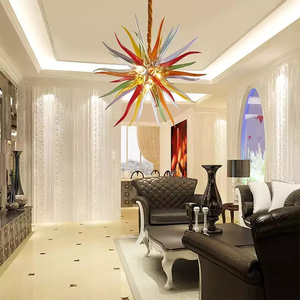 Lustre en verre moderne pour hall d'hôtel, villa, décoration personnalisée, grand projet, luxe, LED, 4100K, blanc neutre, CRI <span class=keywords><strong>50</strong></span> - Product Image 5