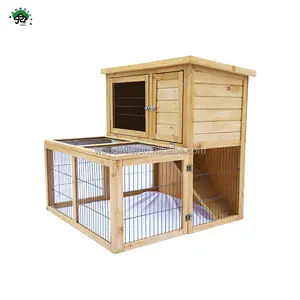 Vente chaude Printemps Casual Maison pour animaux de compagnie en bois pour petits Snimals dans l'arrière-cour ou Patio Lapin en bois Hutch