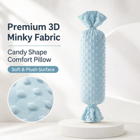 Coussin pour nouveau-né personnalisable aux couleurs vives, en peluche Minky 3D, rembourrage en tube doux, pour dormir sur le côté