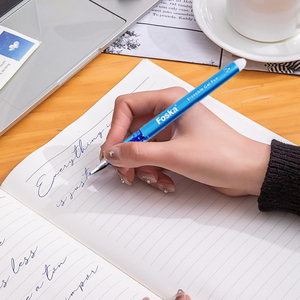 <span class=keywords><strong>Stylo</strong></span> effaçable de bonne qualité de 0,5 mm, noir et bleu, pour le dessin, l'écriture, la planification et les jeux de mots croisés, fournitures de papeterie - Product Image 4