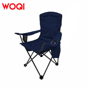 Chaise pliante Woqi, structure en aluminium, tissu Oxford bleu foncé, chaise de jardin au design contemporain, 50x50x80cm - Product Image 2