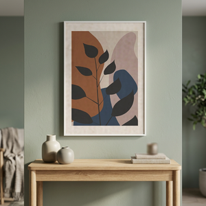 Serviette de cuisine en lin imprimé feuilles abstraites, fabriquée en Inde, pour la cuisine et la décoration intérieure, aux meilleurs prix de gros - Product Image 2