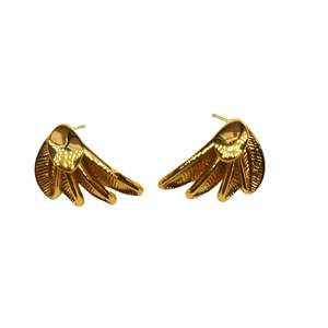 Fashion Stud <b>Earrings</b> 316L Stainless Steel PVD Gold Plating Sustainable Resistant - Product Image 1