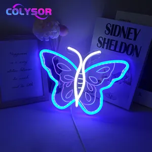 Serangga Lebah Kupu-kupu Kualitas Tinggi Lampu Custom Made Lampu Dekoratif Luar Ruangan LED Neon Sign