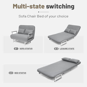 カスタムロゴ入り折りたたみチェアベッド、耐荷重性、多機能リビングルーム家具ソファベッド - Product Image 6