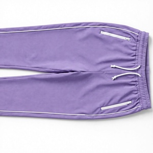 Conjunto Deportivo de 2 Piezas para Mujer, Color Morado, con Capucha, Impermeable, de Forro Polar, Chaqueta Corta con Cierre y Pantalones Deportivos de Malla - Product Image 4
