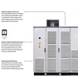 Variadores de Frecuencia de CA de MEDIO VOLTAJE (VFD) de Rendimiento General 3.3-11 KV 200-6300 KW Certificados ISO9001 ACS580MV ACS580 - Product Image 3