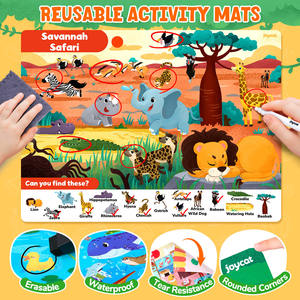 Joycat Cahier d'activités réutilisable pour enfants, livre de jeu, <span class=keywords><strong>apprentissage</strong></span> préscolaire, cartes de recherche et de découverte, affiche en papier offset - Product Image 2