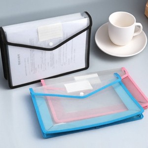 Fichier de bouton de haute qualité organiser pochette PP sac de papier de <span class=keywords><strong>Test</strong></span> Transparent Snap porte-fichier d'affaires