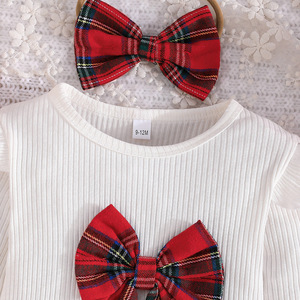 Bébé fille nouveau-né mignon Floral 100% coton ODM costume de noël à manches longues <span class=keywords><strong>manteau</strong></span> ha + demi-<span class=keywords><strong>manteau</strong></span> jupe + chaussettes ensemble de quatre pièces - Product Image 4