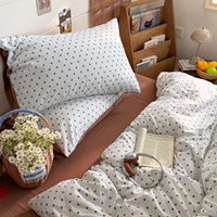 Parure de lit à pois style européen, housse de couette d'été simple en microfibre, ensemble de literie pour la maison