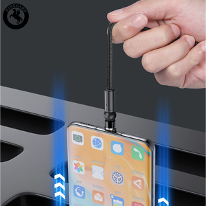 Cable de Carga Magnético Giratorio Kinggard 540 USB 2.0 con Diseño Trenzado de Nailon en Forma de <span class=keywords><strong>L</strong></span> de 2.4A para Teléfono y Banco de Energía - Product Image 4