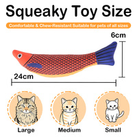 Juguete de Peluche con Forma de Pez Realista y Duradero, Tela Suave y Resistente para Ejercicio, Masticación y Juego de Gatitos en Interiores