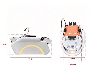Lit de massage électrique 4D de luxe pour le corps entier avec chauffage, lumière LED et spa capillaire automatique – Chaise de lavage des cheveux – Vente directe usine - Product Image 6