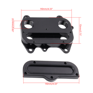 High-Quality Aluminum Oil Filter Sandwich Adapter Plate FMOC2 for Audi A1A3A4 A5Q3 & VW Jetta Passat 1.6L 2.0L TDI FDJ-252-BK-RD - Product Image 6