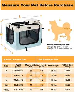 กรงสุนัขแบบนุ่มเป่าลมแบบพกพาสำหรับกลางแจ้งและการเดินทาง - Product Image 2