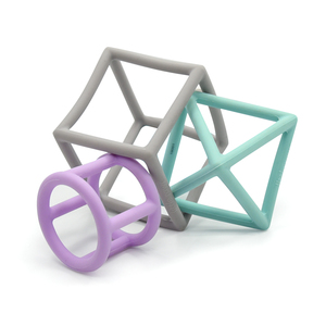 Đồ Chơi Trẻ Em <span class=keywords><strong>Teether</strong></span> Set Cấp Thực Phẩm Silicone BPA Free Siêu Mềm Vuông Tam Giác Vòng Tròn Phong Cách Mọc Răng Đồ Chơi Giáo Dục Teethers - Product Image 5