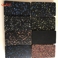 Azulejos de suelo de gimnasio de goma de alta densidad de 10-50mm 500x500mm 1000x1000mm alfombrilla de suelo duradera EPDM para interiores para suelos protectores de gimnasios