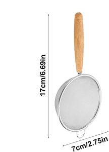 ตะแกรงกรองสแตนเลส Delicate Life Choice พร้อมด้ามจับไม้ สำหรับใช้ในครัวเรือน - Product Image 6