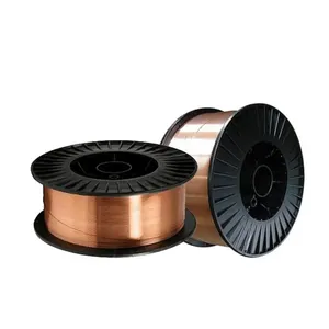 Fil enduit de cuivre de soudure de MIG AWS 5.18 ER70S-6 1.2mm bobine noire en plastique fil à souder de produit de Offre Spéciale