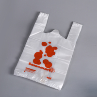 Excellent personnalisé Bio PE Sac fourre-tout T-Shirt Sac de transport en plastique avec Bio PE pour l'emballage de sac à provisions